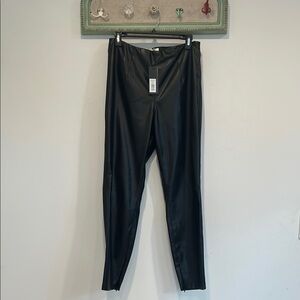 Sachin & Babi Meagan rock Pants solid Black faux Leather Pants size 8 new w tags